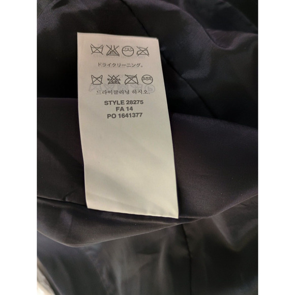 J. Crew Blazer Women 12P Navy Striped 1035 Super 120s Wool Career Jacket Pocket - Picture 13 of 14